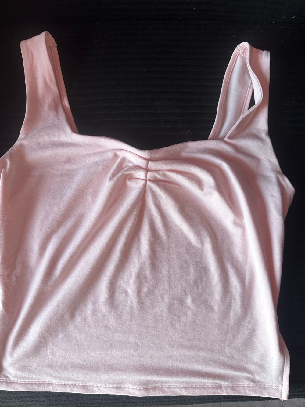 Light Pink Sleeveless Tank Top with Front Gather